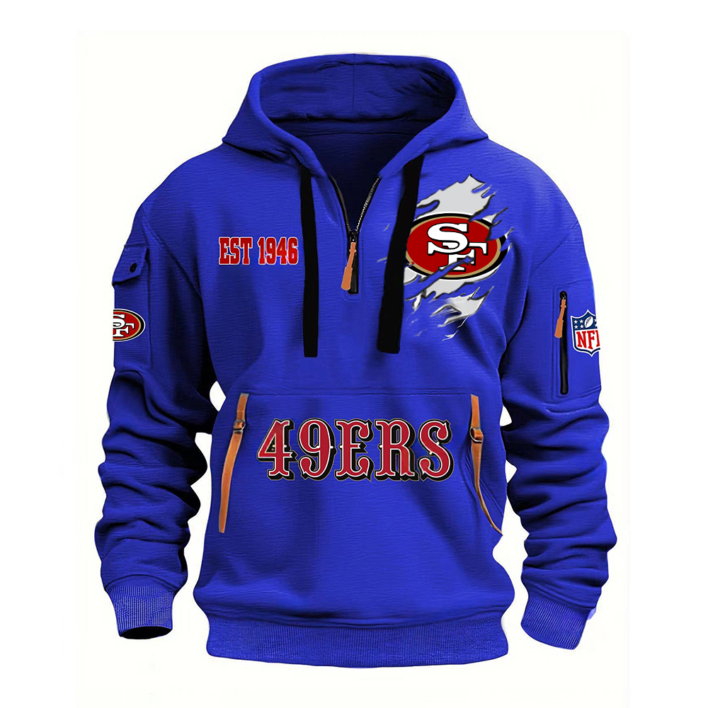 NFL x SF EST 1946 Half Zipper Hoodie HLP HLPHUONG