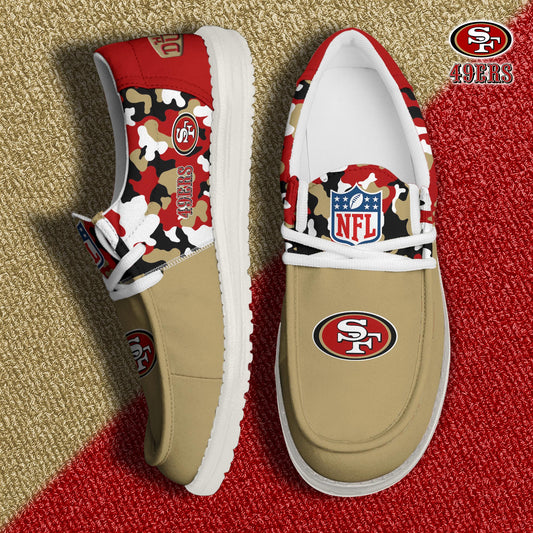 NFL x SF Personalized Canvas Loafer Shoes HLP