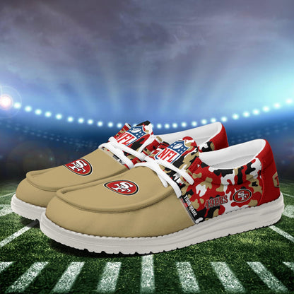 NFL x SF Personalized Canvas Loafer Shoes HLP