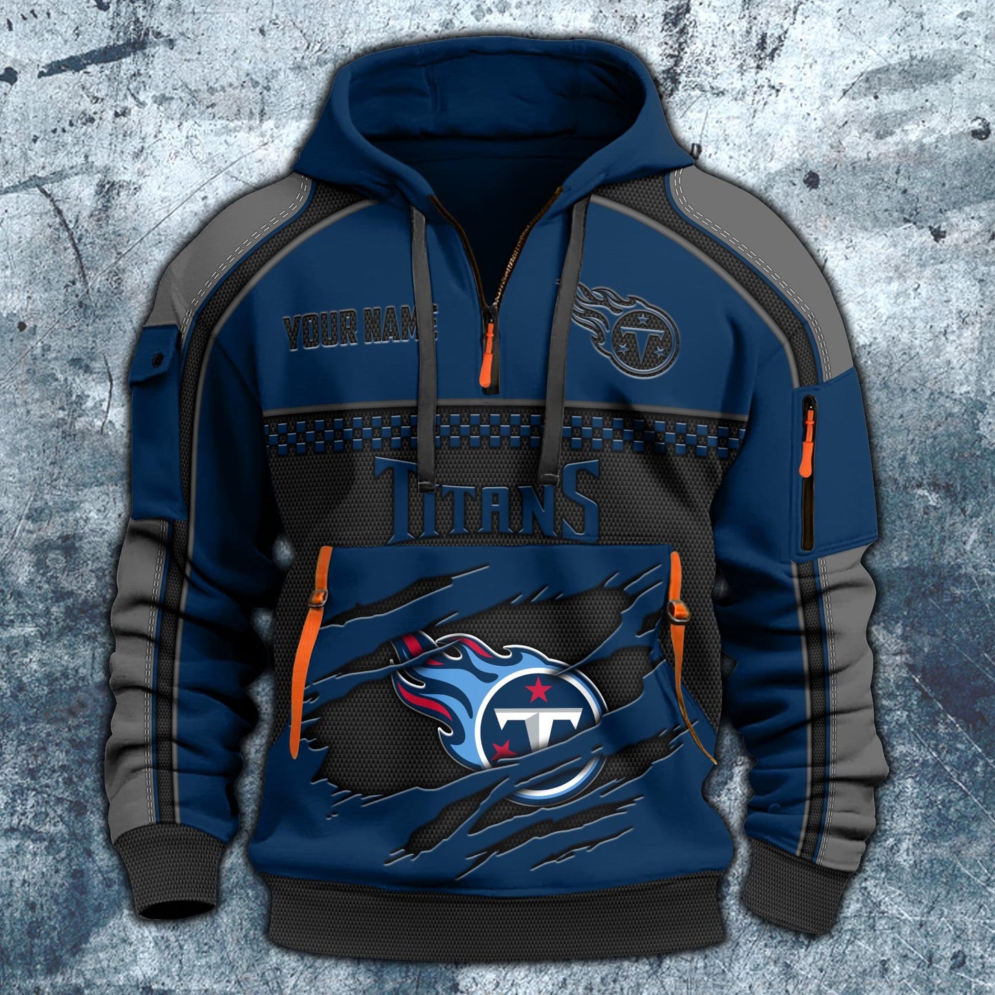 NFL x TEN Personalized Half-zip Hoodie HLP