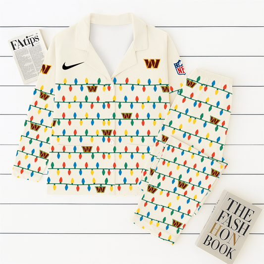NFL x WAS Christmas Light Pajama Set HLP HLPHUONG