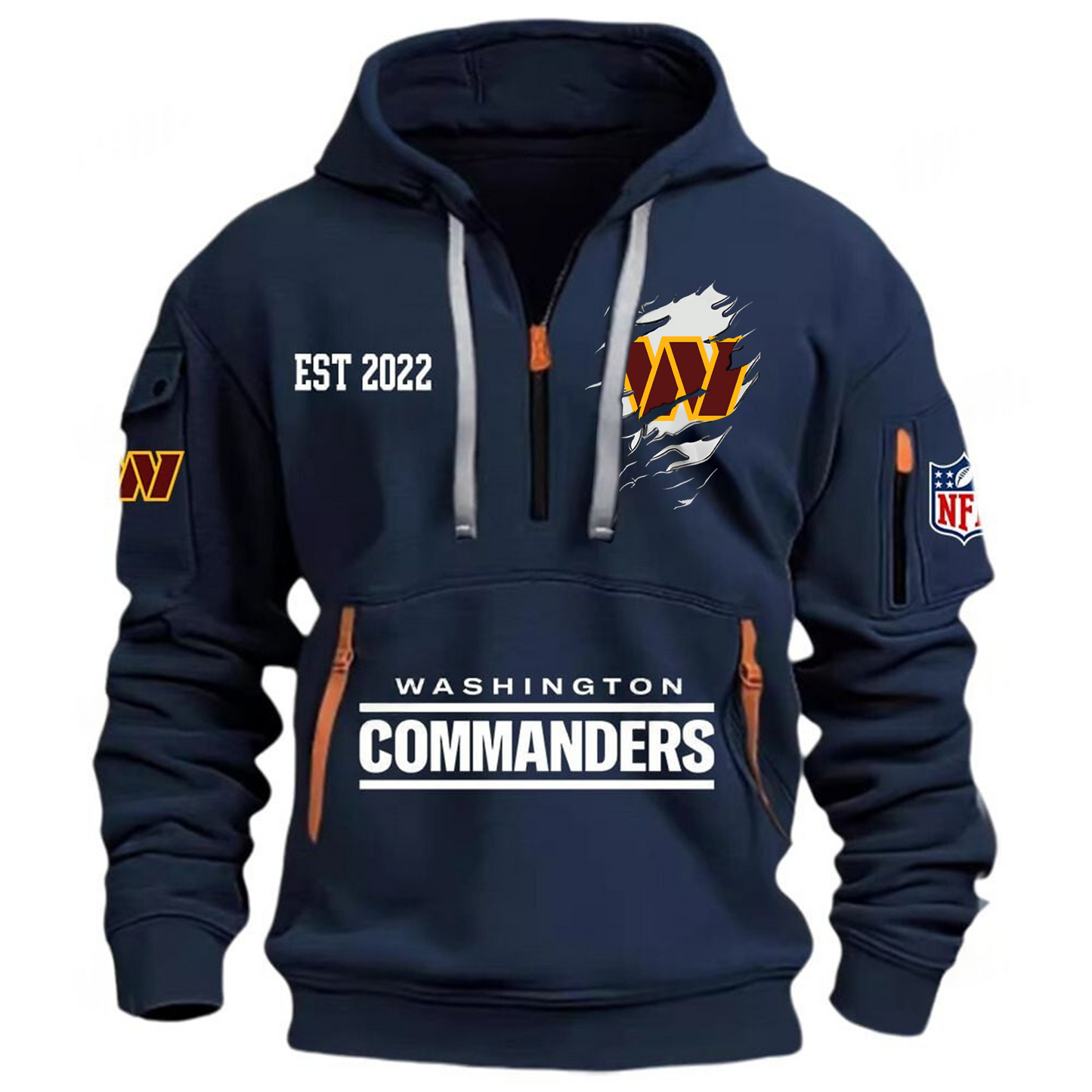 NFL x WAS EST 2022 Half Zipper Hoodie HLP HLPHUONG