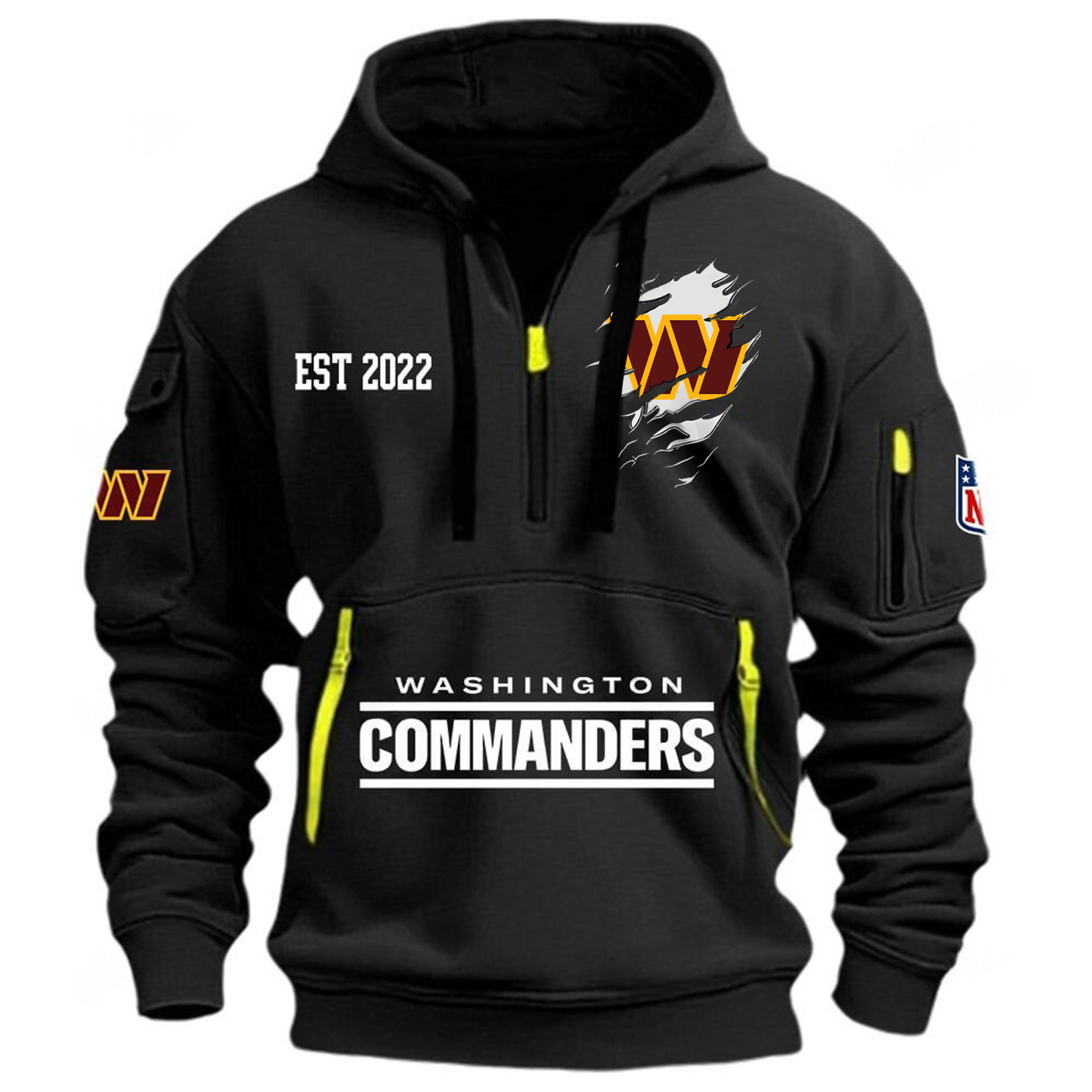 NFL x WAS EST 2022 Half Zipper Hoodie HLP HLPHUONG