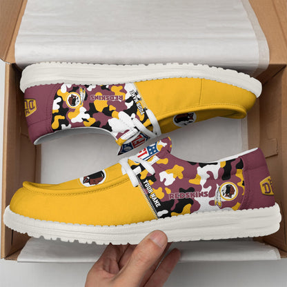 NFL x WAS RED  Personalized Canvas Loafer Shoes HLP