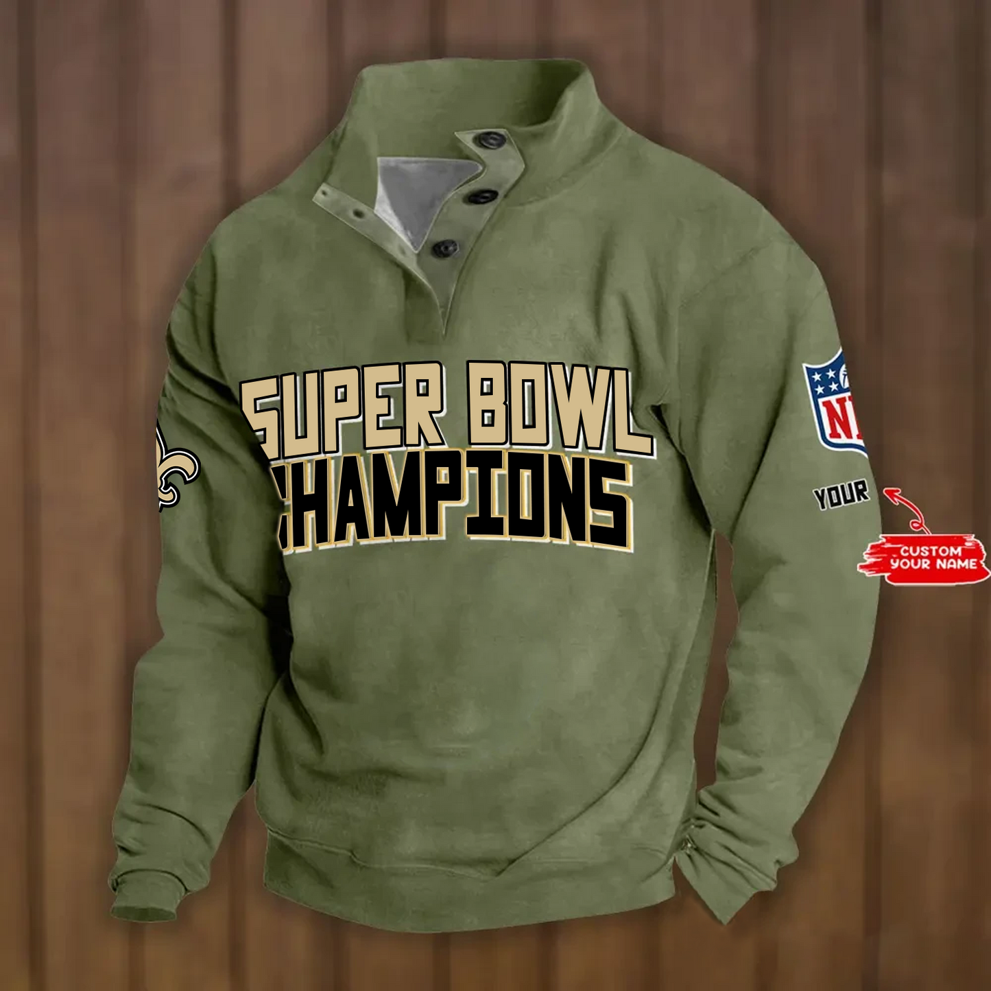 NO x NFL Double Breasted Stand Collar Hoodies DATND TANTD