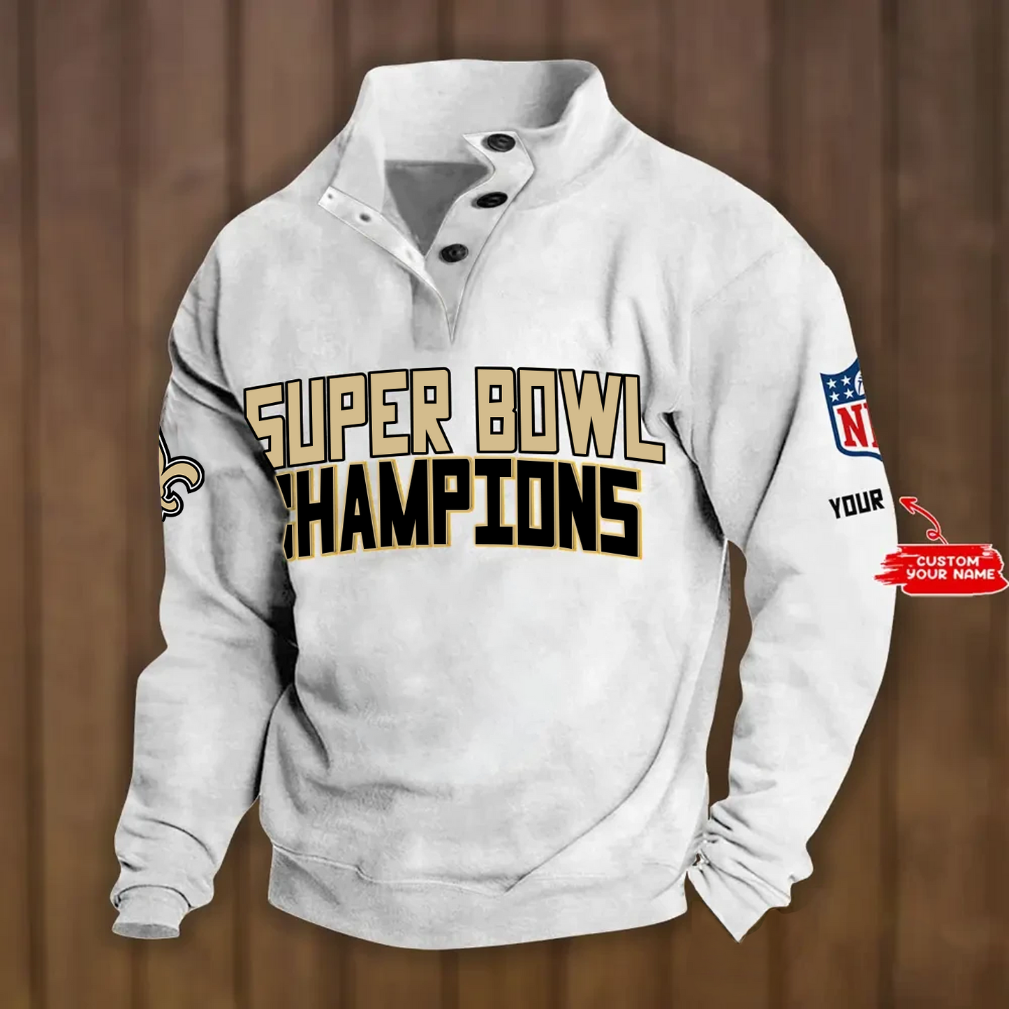 NO x NFL Double Breasted Stand Collar Hoodies DATND TANTD