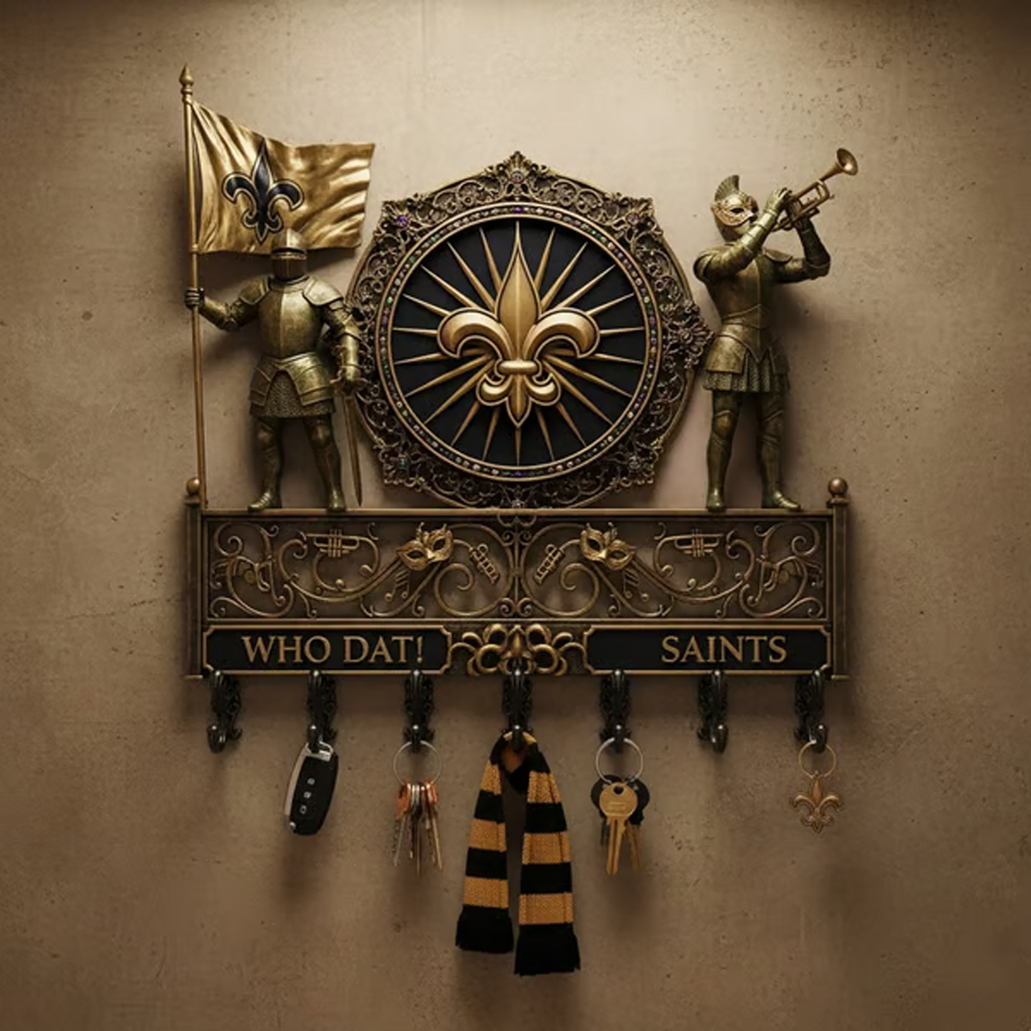 NO X NFL Originality Verification Football Team Wall Key Holder NAK THUONGNH