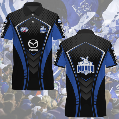 North Melbourne AFL 2025 Polo Shirt TM NTA V3