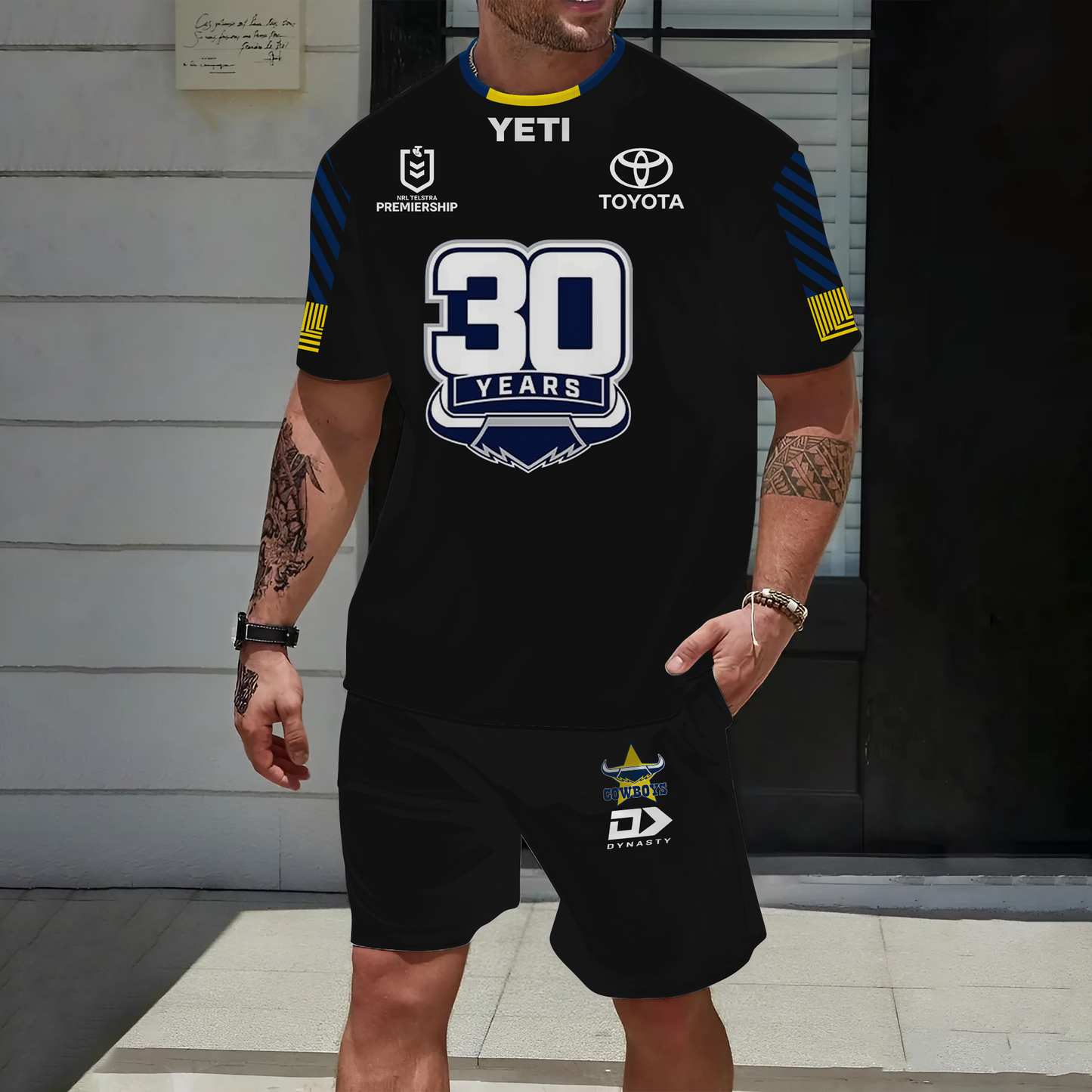 North Queensland Cowboys NRL 2025 Special Edition Set T-Shirt and Shorts TM NTA V21
