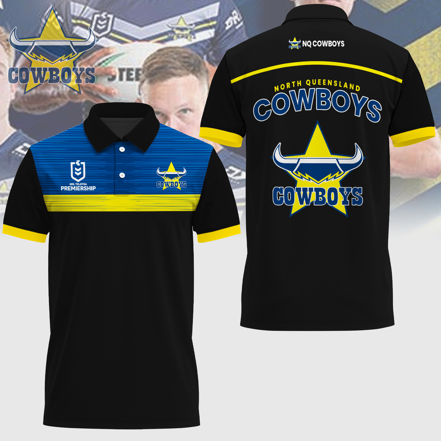 North Queensland Cowboys NRL Limited Edition Polo Shirt TM - Super Savings When Buying Combo V1