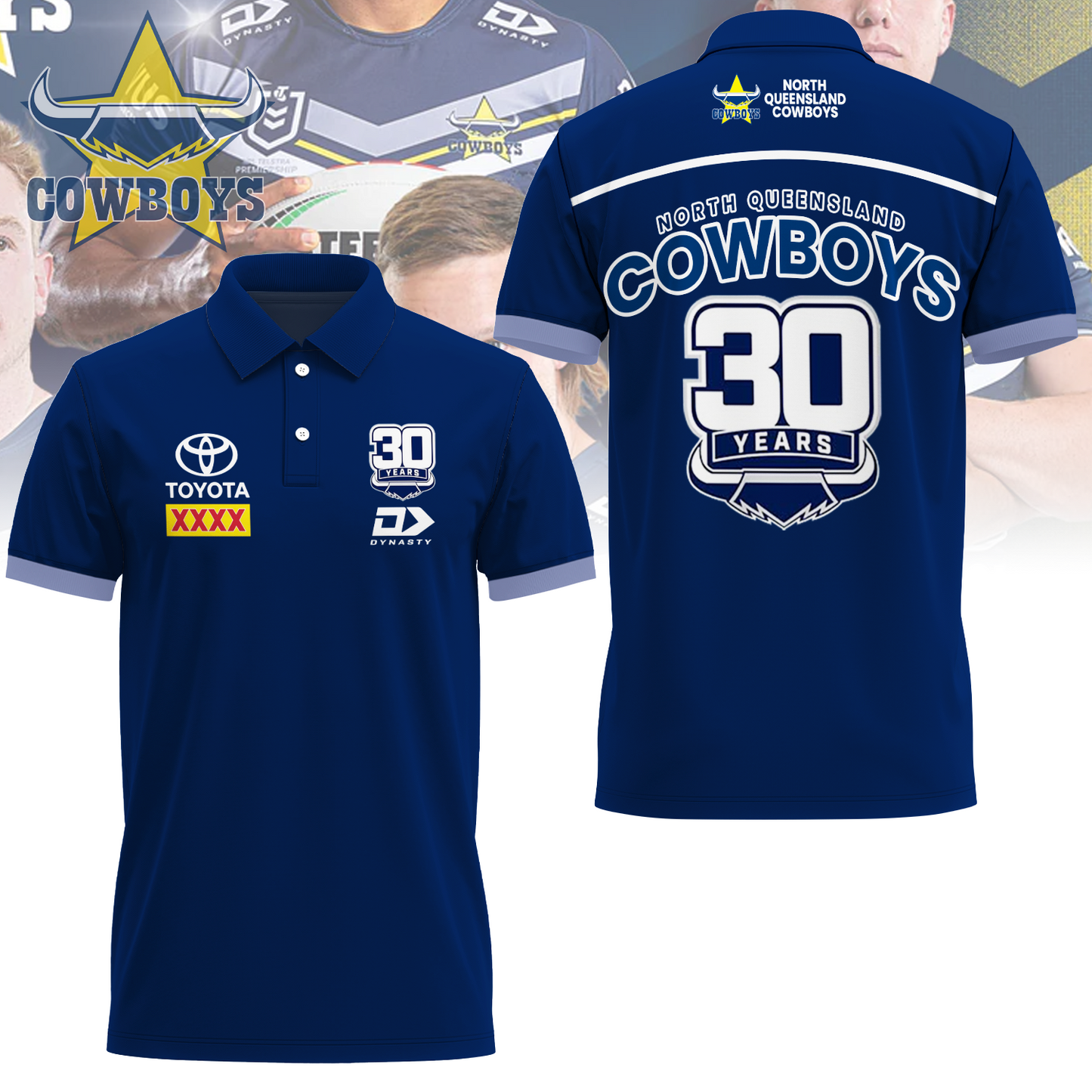 North Queensland Cowboys NRL Limited Edition Polo Shirt TM - Super Savings When Buying Combo V20