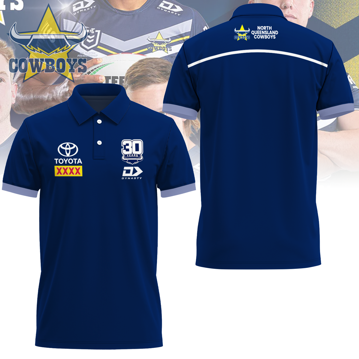 North Queensland Cowboys NRL Limited Edition Polo Shirt TM - Super Savings When Buying Combo V21