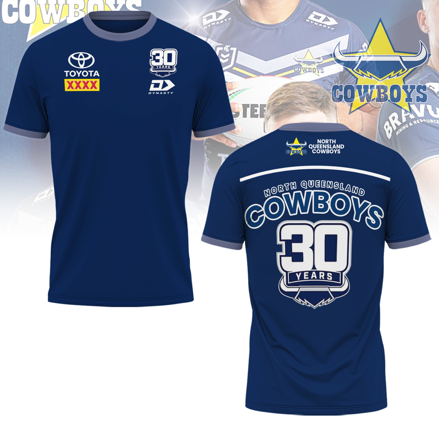 North Queensland Cowboys NRL Limited Edition T-Shirt TM - You will save more when you buy the clothes and hat combo V32