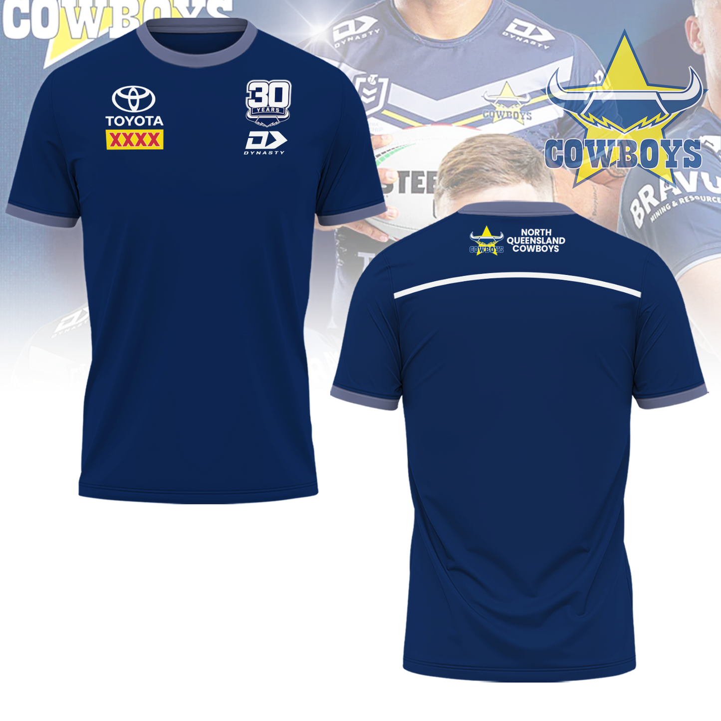 North Queensland Cowboys NRL Limited Edition T-Shirt TM - You will save more when you buy the clothes and hat combo V33