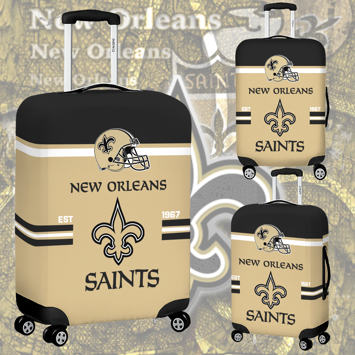 NOS NFL Luggage Cover Suitcase Protector DDT NTL