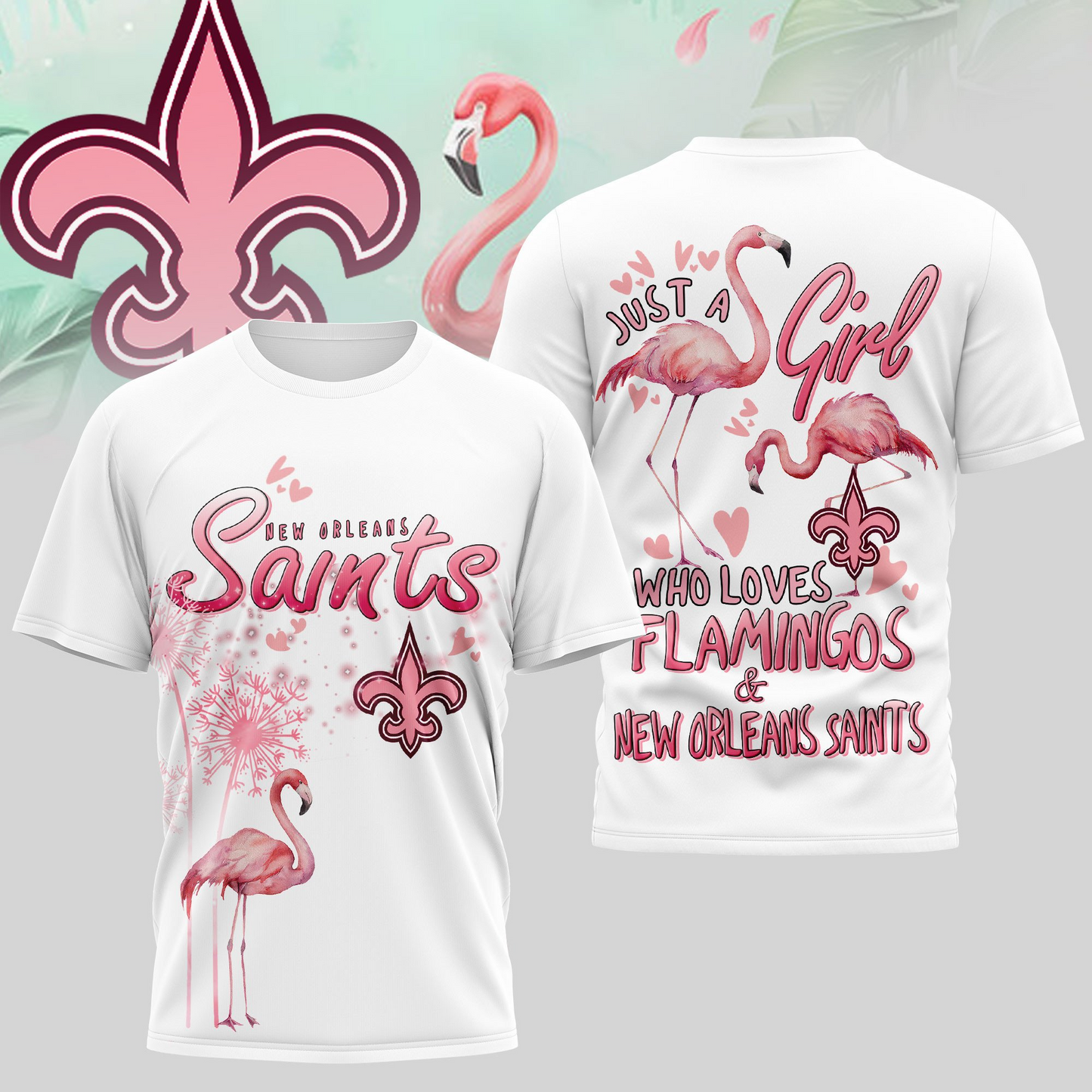 NOS Premium NFL Flamingo 3D Shirt DDT NTL