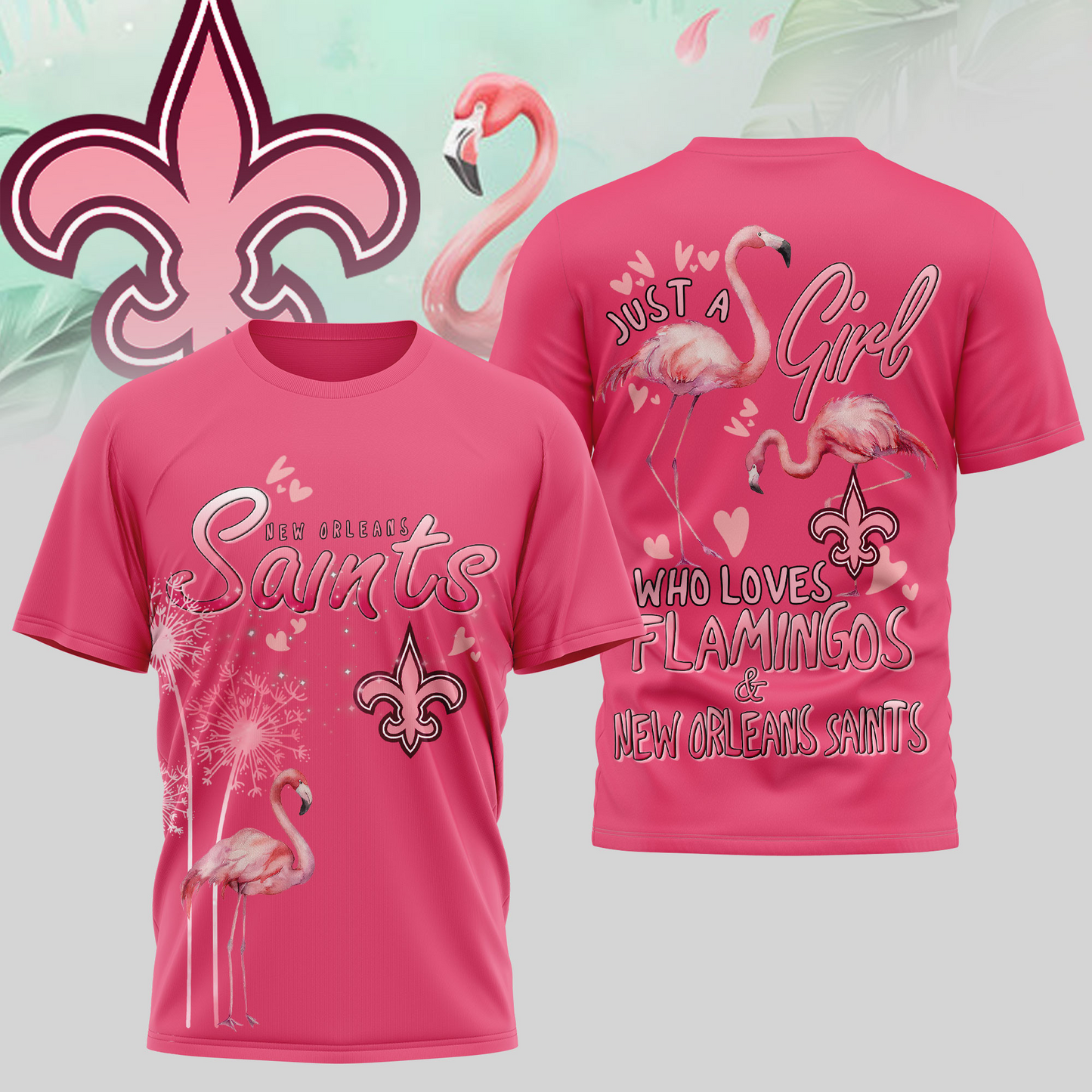 NOS Premium NFL Flamingo 3D Shirt DDT NTL