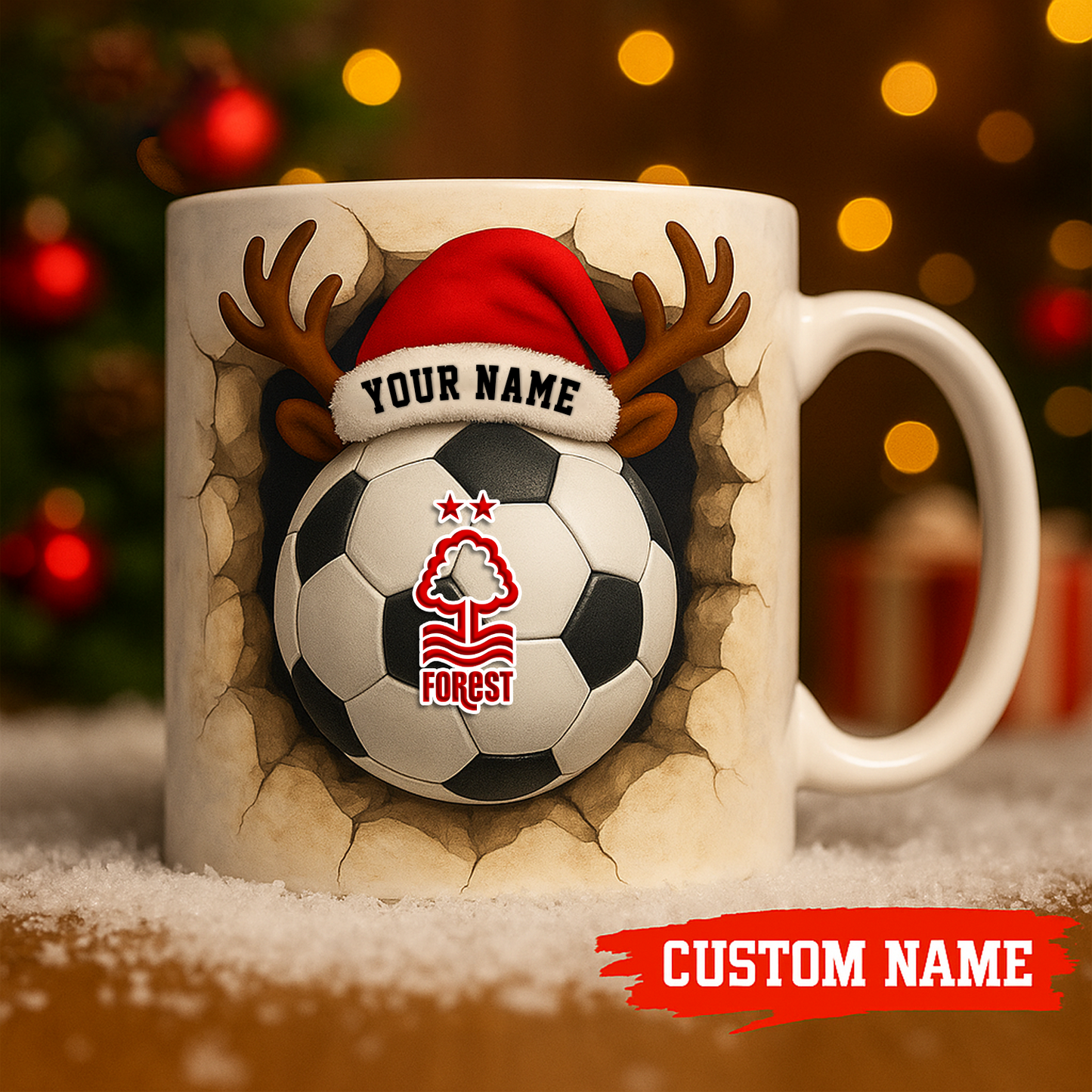 NOT X Premium EPL Christmas Football Ceramic Mug V1 NAK NHT