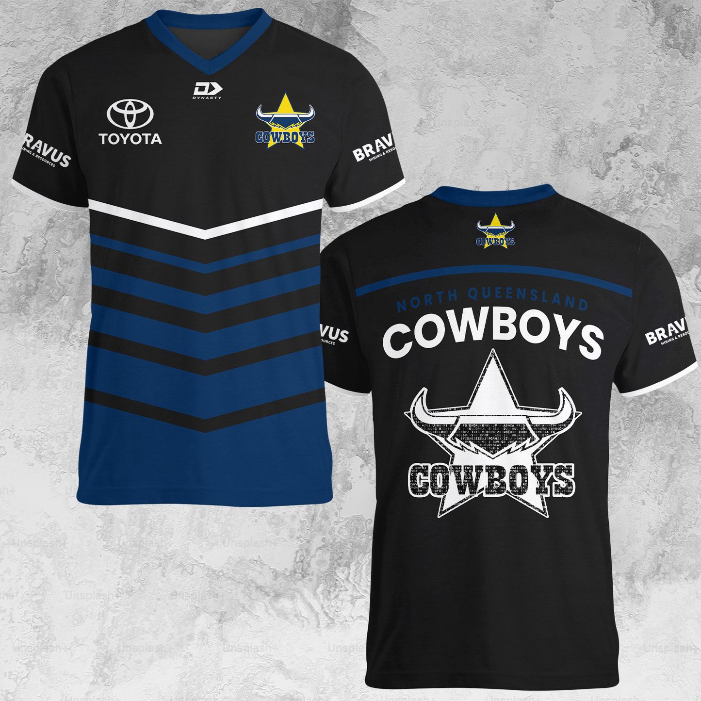 NQ Cowboys 1 NRL 2025 Limited Edition V-neck T-Shirt TM NTA V1