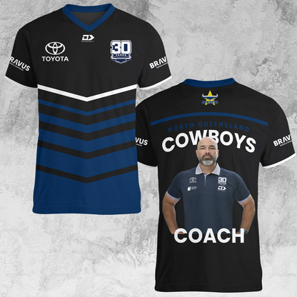NQ Cowboys 11 NRL 2025 Limited Edition V-neck T-Shirt TM NTA V1
