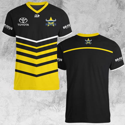 NQ Cowboys 8 NRL 2025 Limited Edition V-neck T-Shirt TM NTA V1