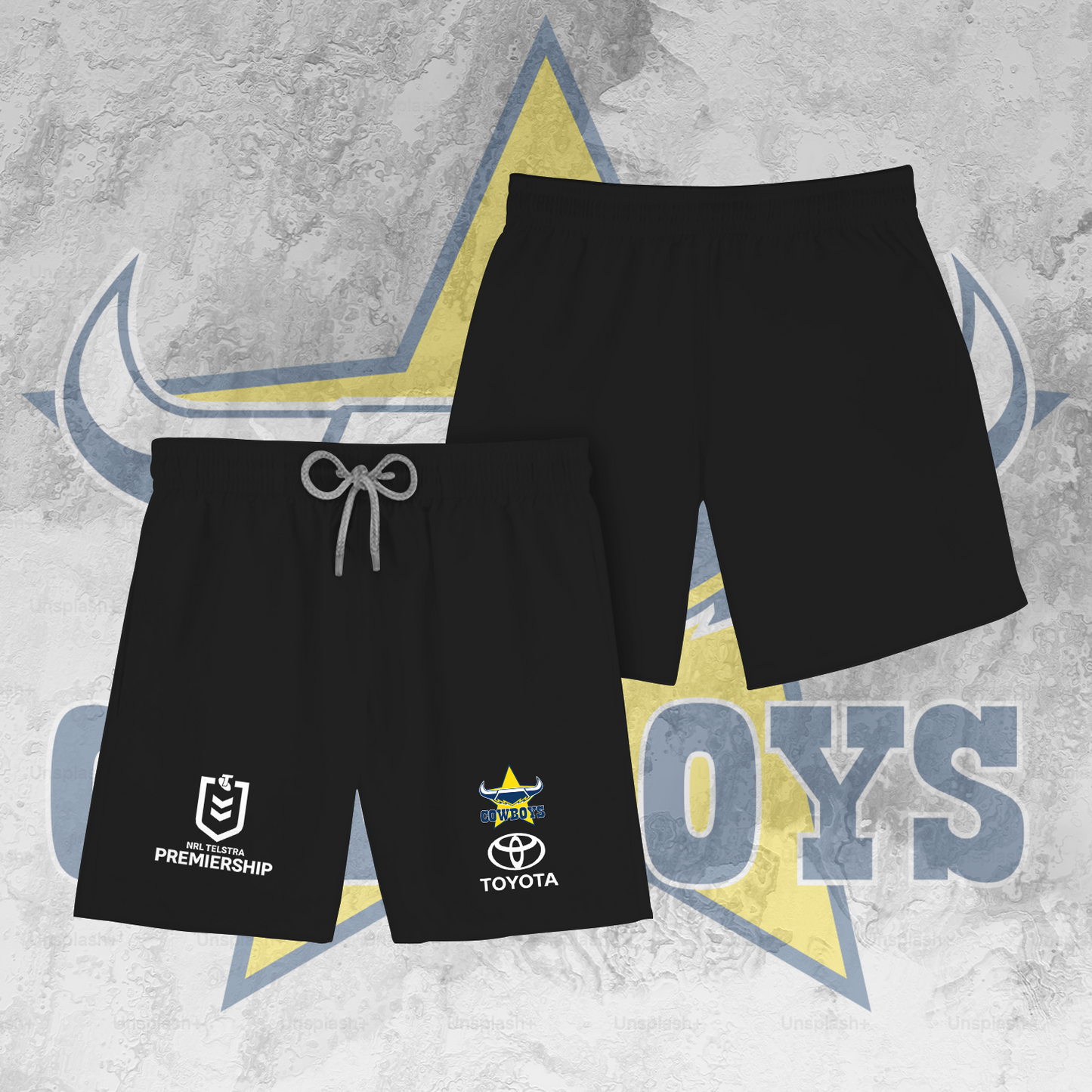 NQ Cowboys NRL 2025 Limited Edition Shorts TM V1