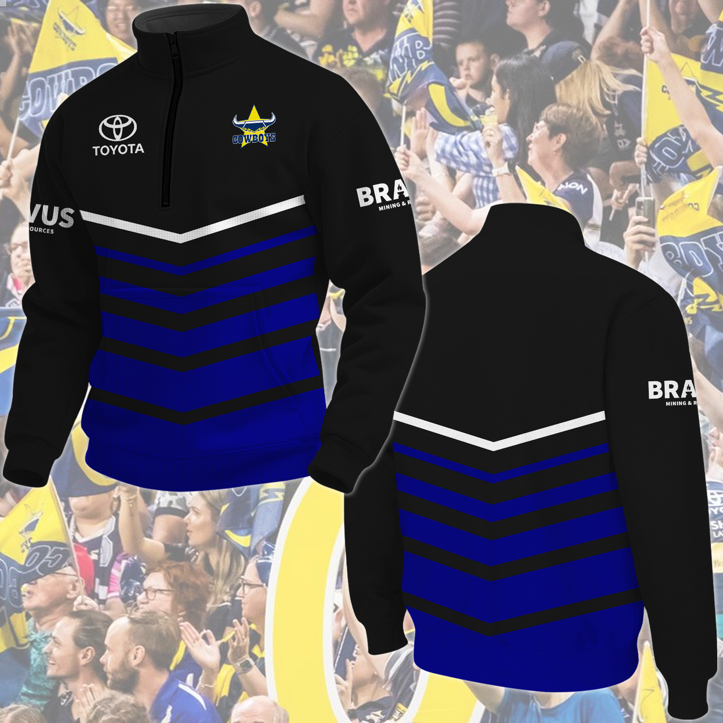 NQ Cowboys NRL 2025 New Hoodie TM NTA V2