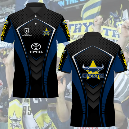 NQ Cowboys NRL 2025 Polo Shirt TM NTA V1