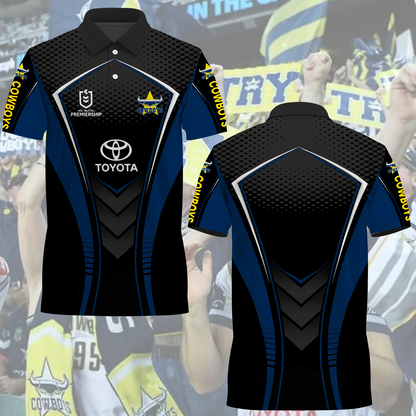 NQ Cowboys NRL 2025 Polo Shirt TM NTA V2