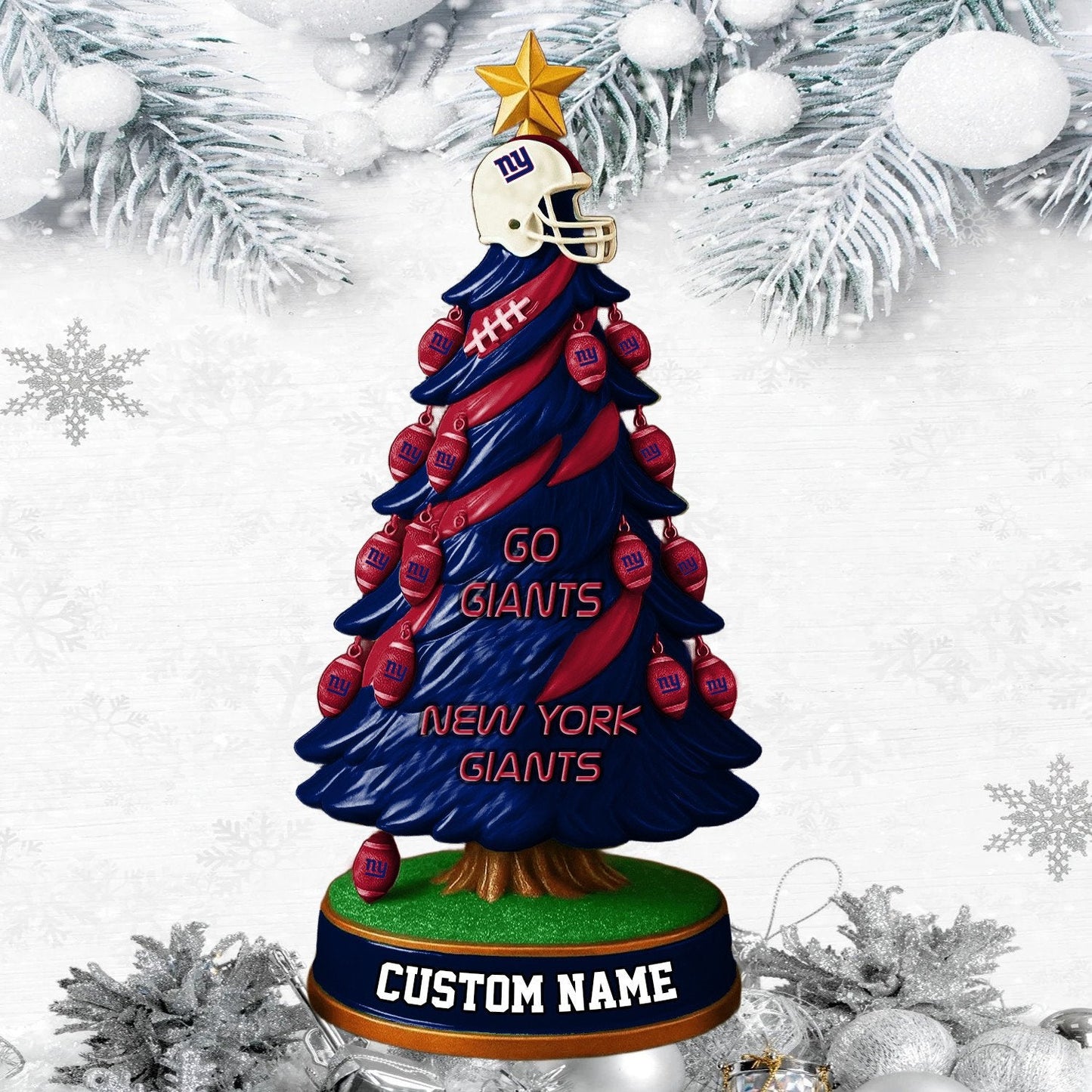 NYG NFL Acrylic Block Gift For Fans DDT CTND