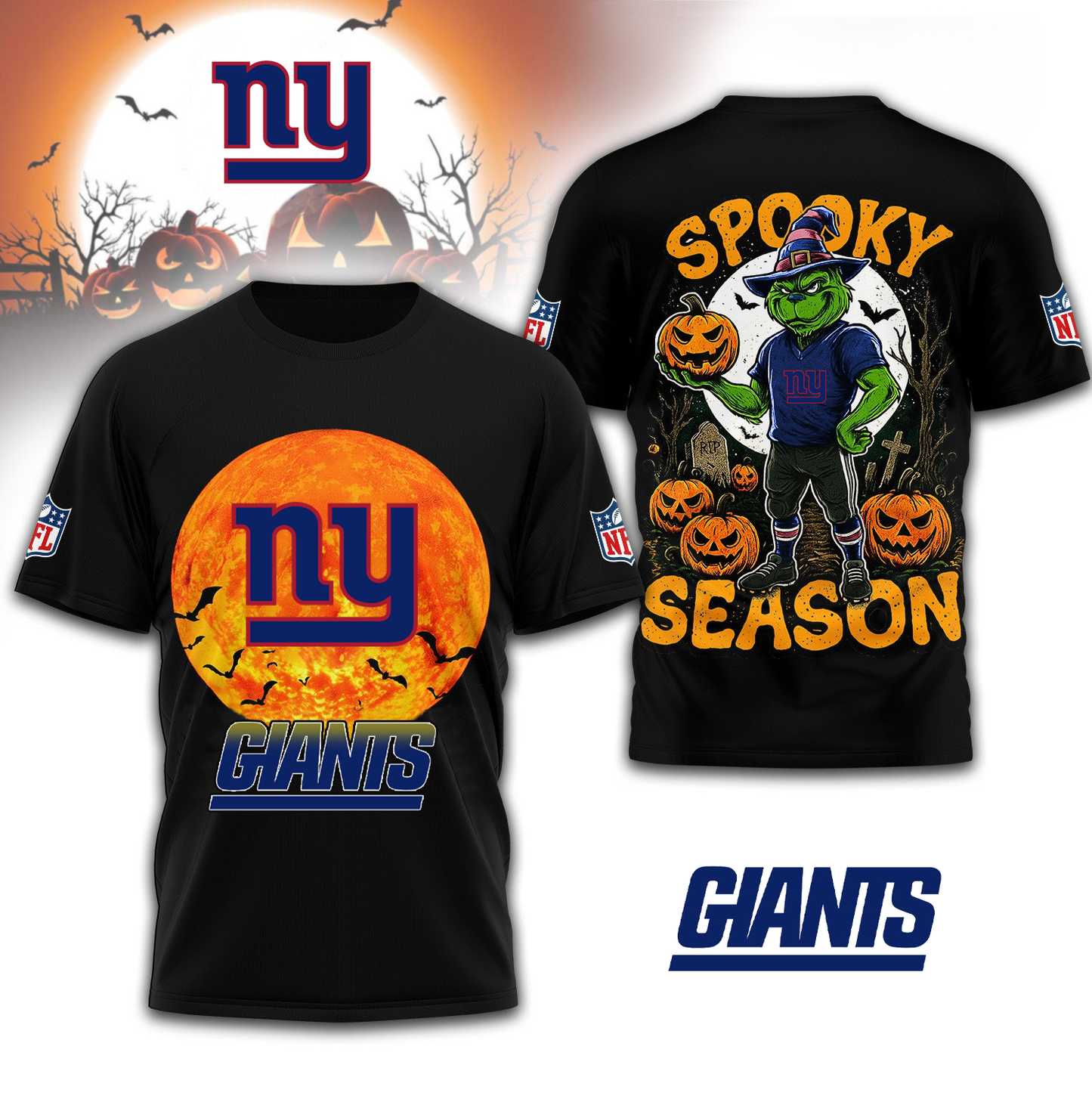 NYG Premium NFL Spooky Season 3D Shirt DDT CTND