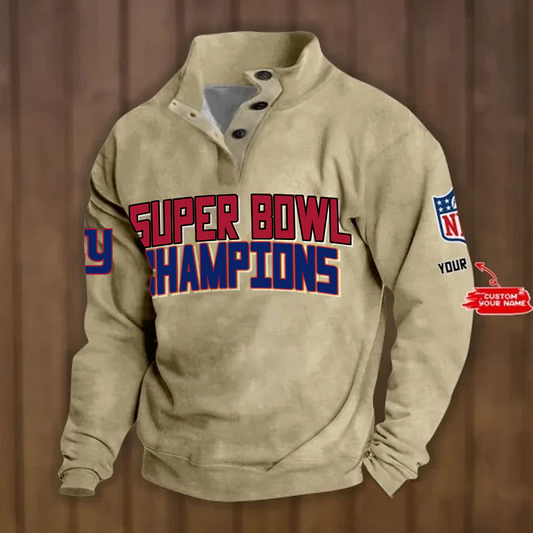 NYG x NFL Double Breasted Stand Collar Hoodies DATND TANTD