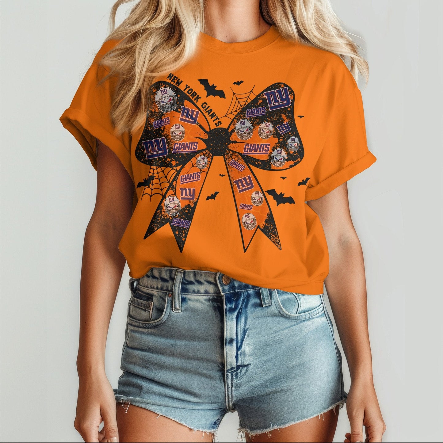 NYG x NFL Halloween Bow 3D Shirt 0409 DatND DVT