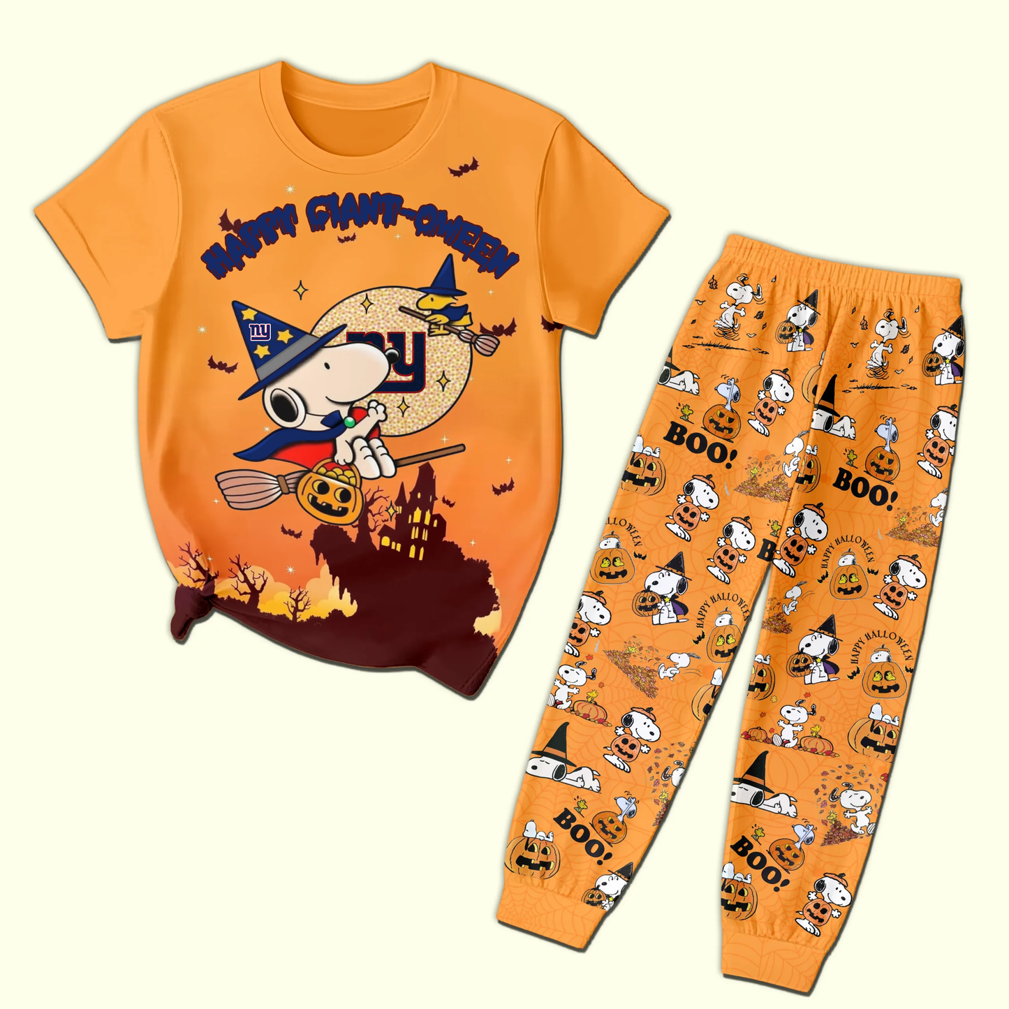 NYG x NFL Mistmerch SNP Happy Halloween Pajama Set DDT CTND