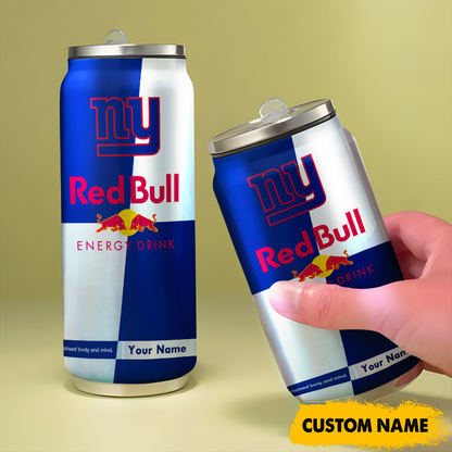 NYG x NFL Mix RedB Drink Can Tumbler Custom Any Name DATND TANTD