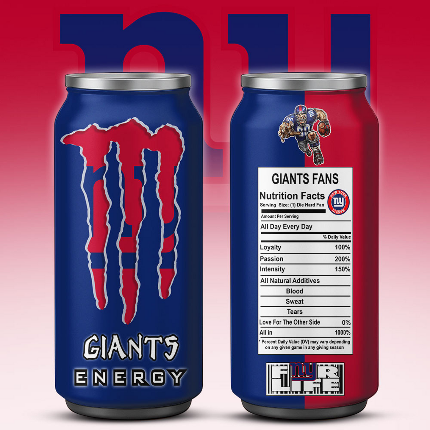 NYG x NFL Monster Energy Tumbler Gift for Fans DATND TANTD