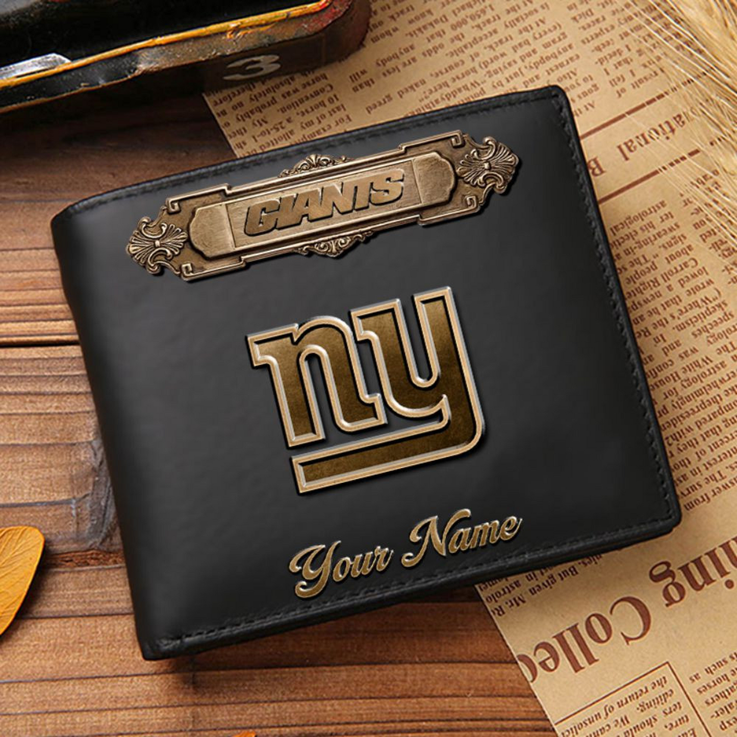 NYG x NFL Premium Leather Wallet DatND DVT