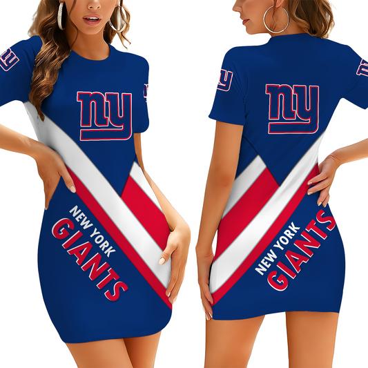 NYG X NFL Short Sleeve Bodycon Mini Dress DATND THUONGNH