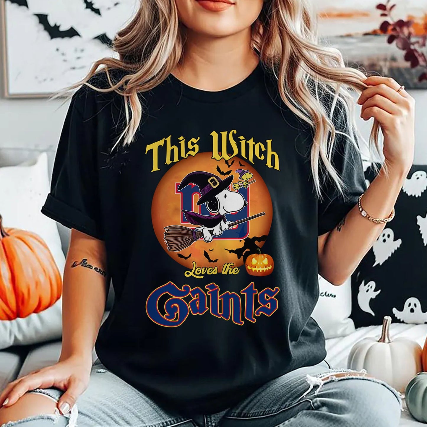 NYG x NFL This Witch Snoopy Love This 2D Shirt DatND DVT