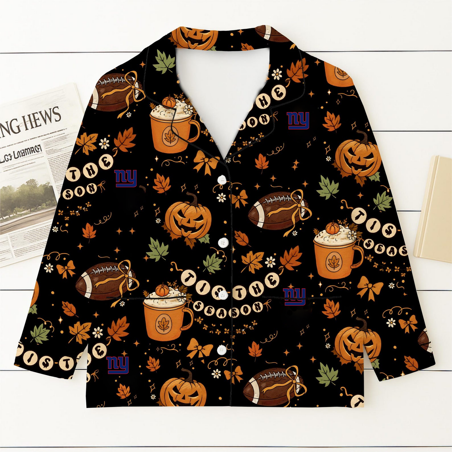 NYG x NFL Tis The Season Pajama Set DDT HLP