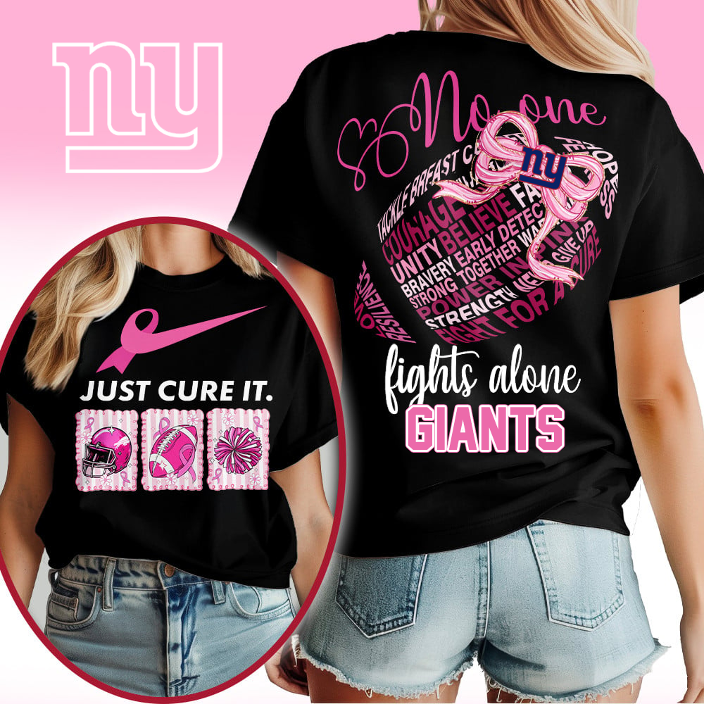 NYG x Premium NFL Breast Cancer Awareness T-Shirt DDT HLP