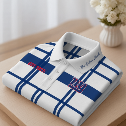 NYG X Premium NFL New Polo Long Sleeve V1 NAK NHT