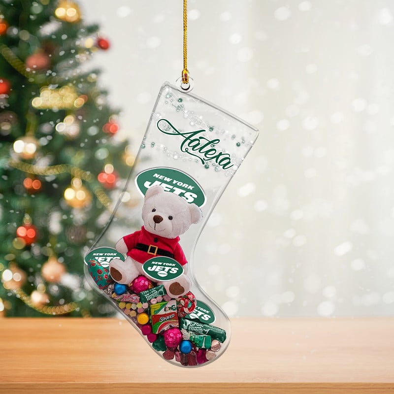 NYJ Christmas NFL Personalized Acrylic Ornament For Fan DDTNTL