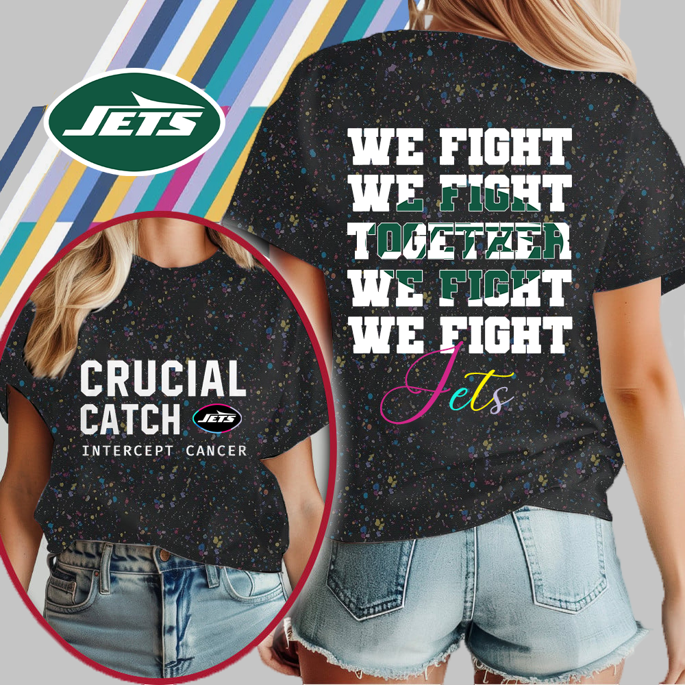 NYJ NFL Crucial Catch We Fight Together T-Shirt DDT HLPHUONG