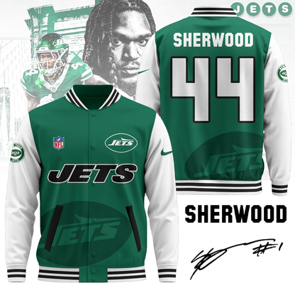 NYJ Premium NFL Baseball Jacket DDT NTL