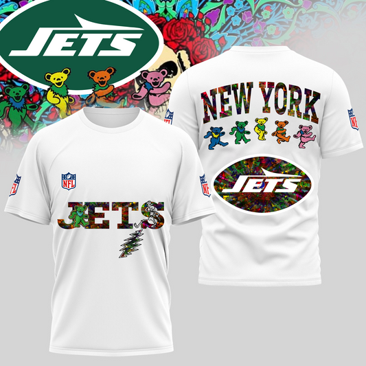 NYJ Premium NFL Dancing Bear T-Shirt DDT HLPHUONG