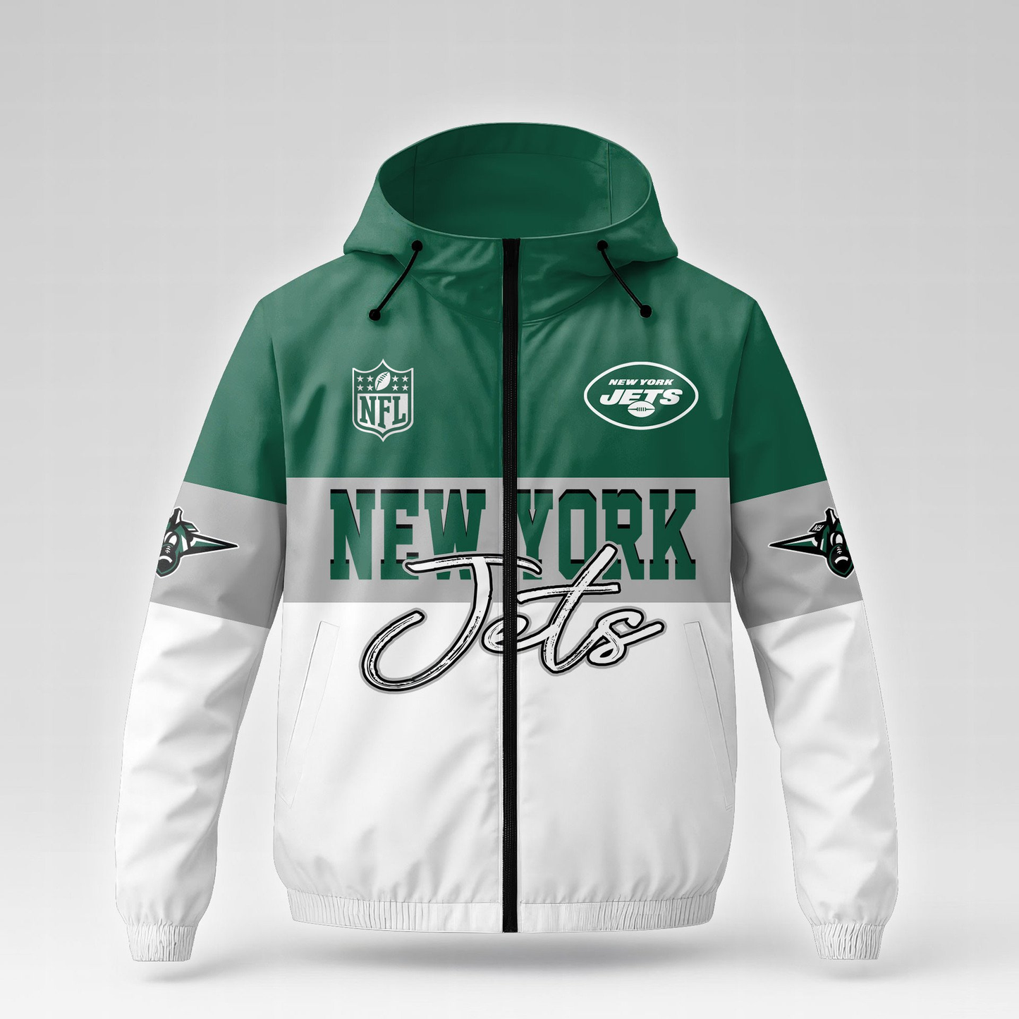 NYJ Premium NFL Fan Pride Windbreaker Jacket DDT NTL
