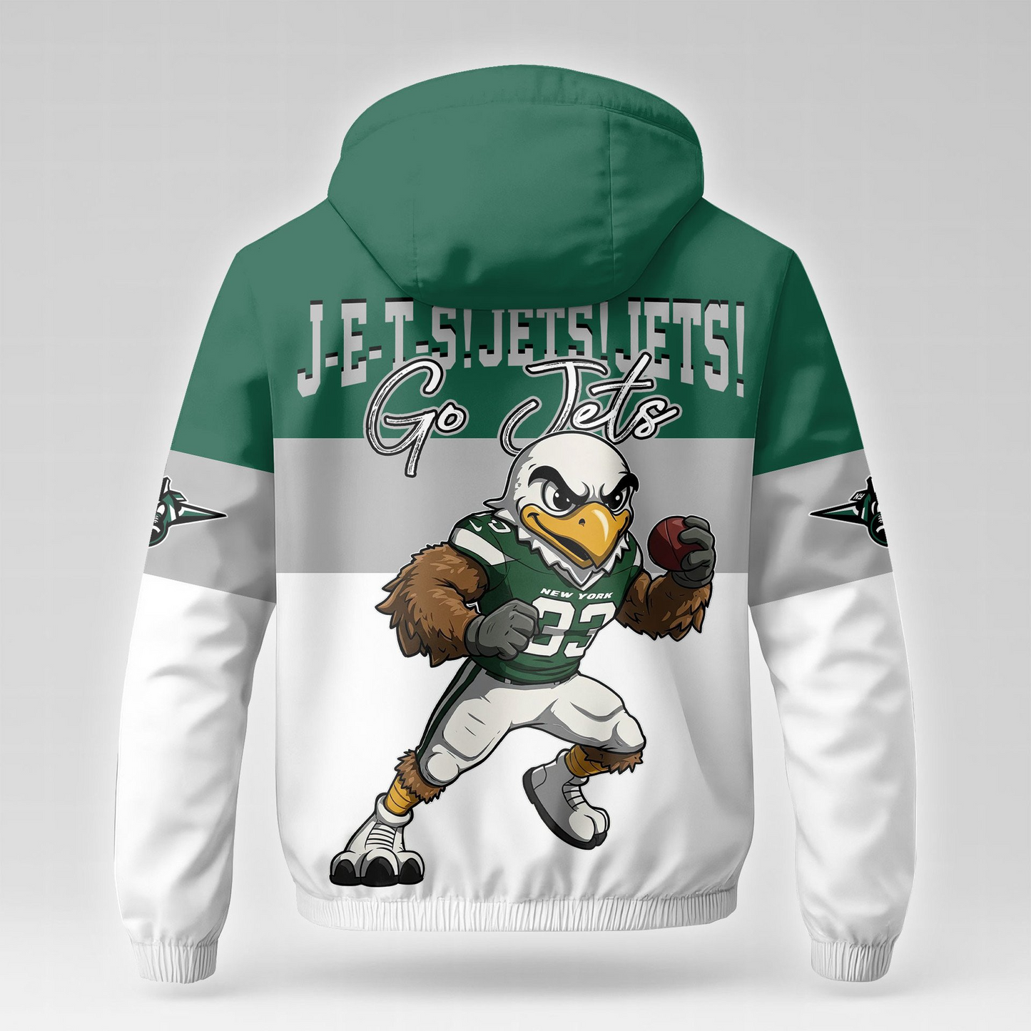 NYJ Premium NFL Fan Pride Windbreaker Jacket DDT NTL