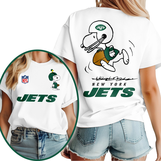 NYJ Premium NFL x Peanuts 3D Shirt DDT CTND