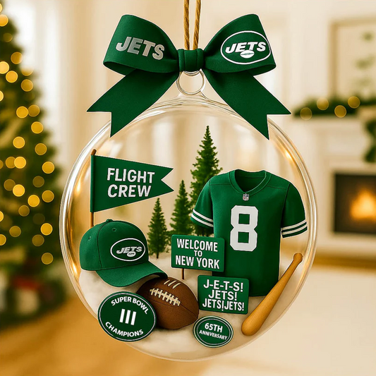 NYJ X NFL Baseball Team Christmas Tree and Uniform Pendant V1 NAK NHT